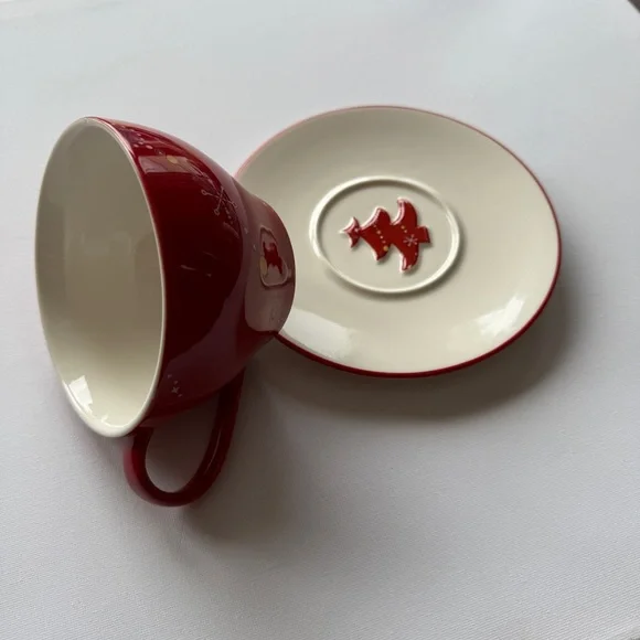 Vintage Starbucks 2006 Red Christmas/Holiday  Mug Saucer - Picture 9 of 10